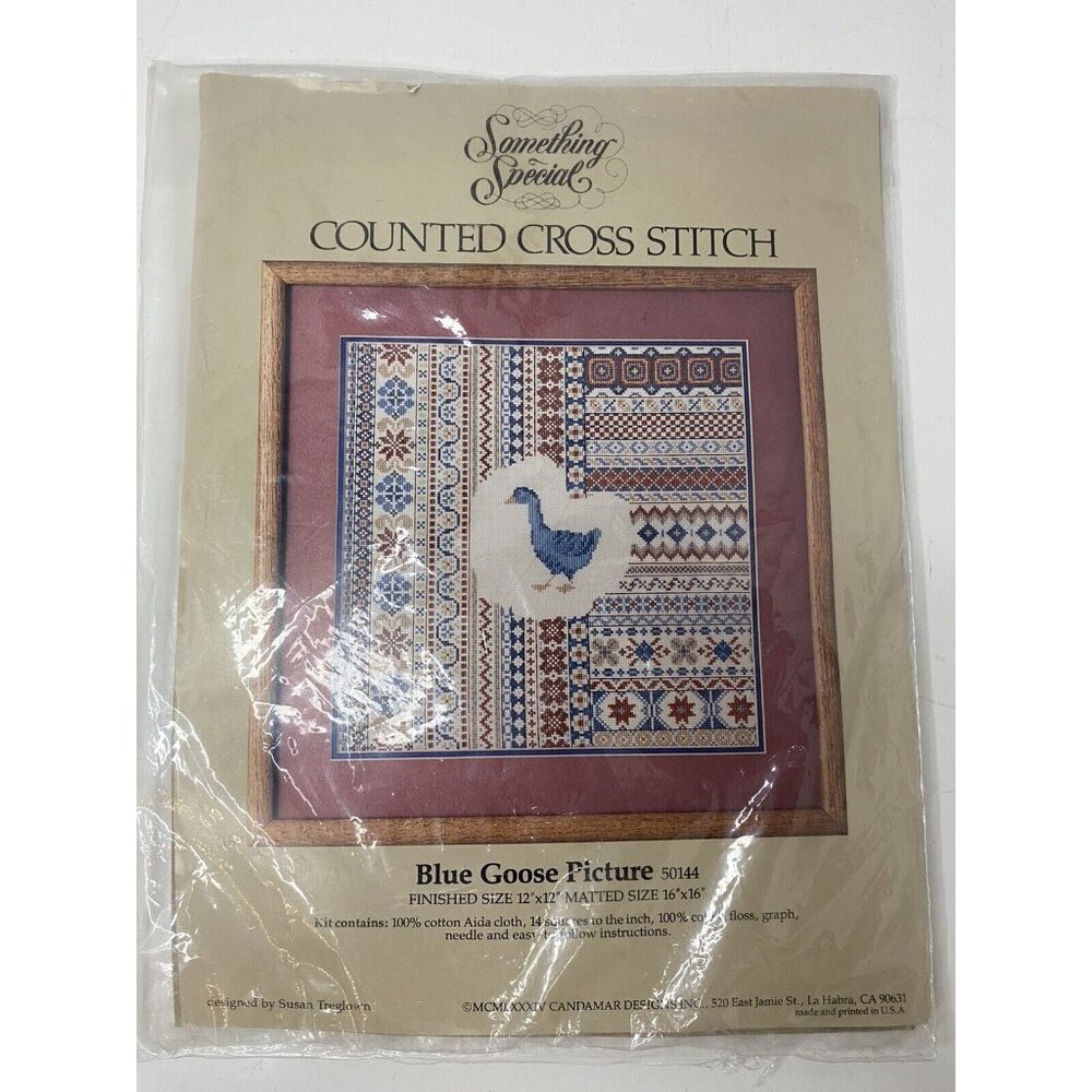 Something Special Blue Goose Picture cross stitch chart 50144 SusanTreglown 1984
